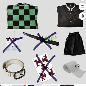 The Demon Slayer Tanjiro Halloween costume size 6-8